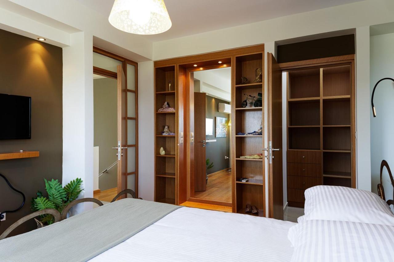 Rizes Villa With Jacuzzi & Heated Pool Agia Triada Bagian luar foto