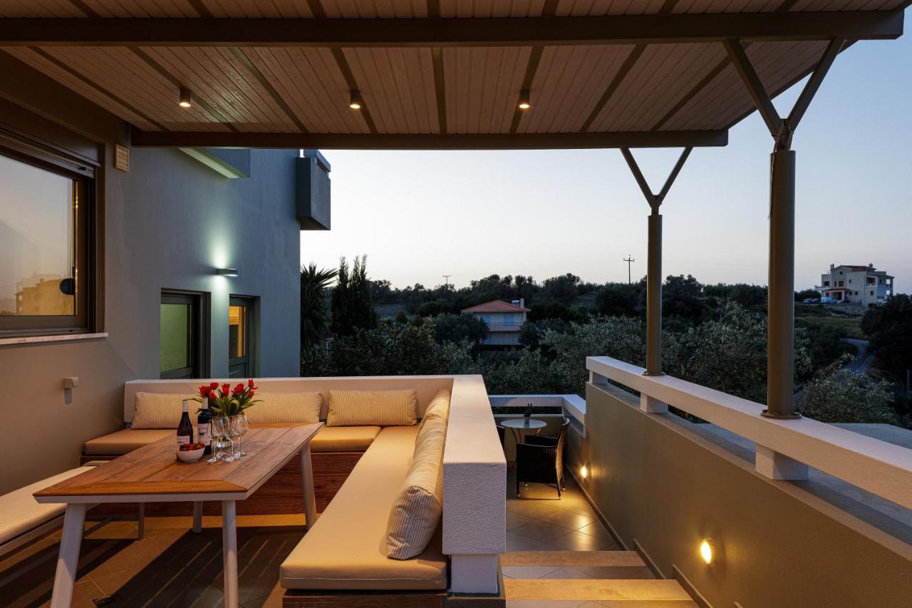 Rizes Villa With Jacuzzi & Heated Pool Agia Triada Bagian luar foto