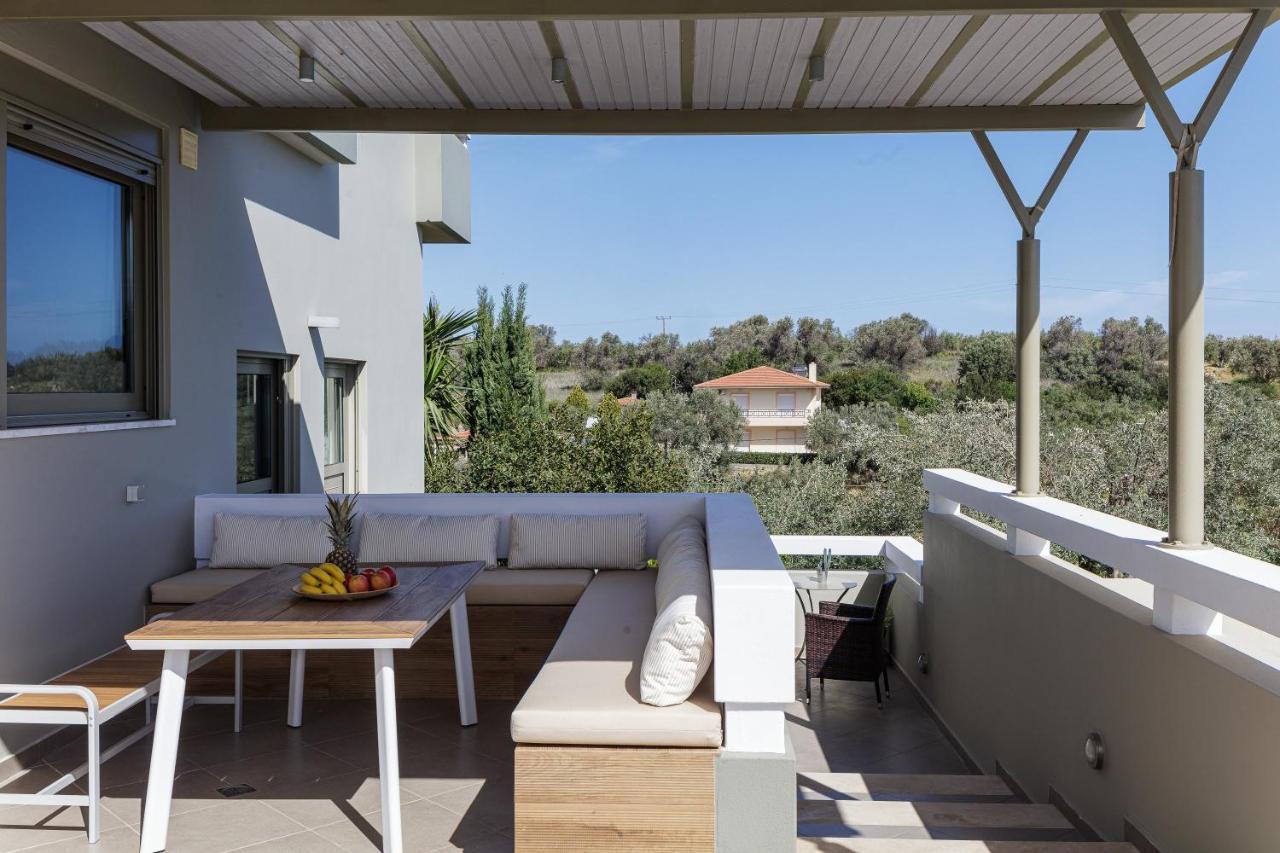 Rizes Villa With Jacuzzi & Heated Pool Agia Triada Bagian luar foto